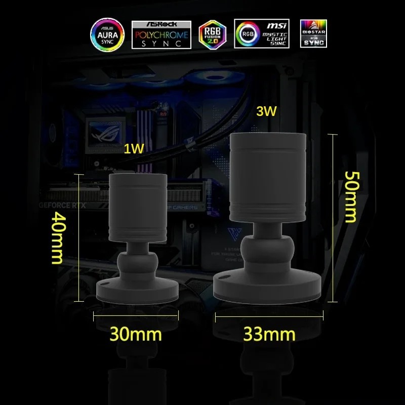 QITU 1W 3W ARGB 5V 3-Pin-Heade – Pc Gaming Second Bewertung und Preis