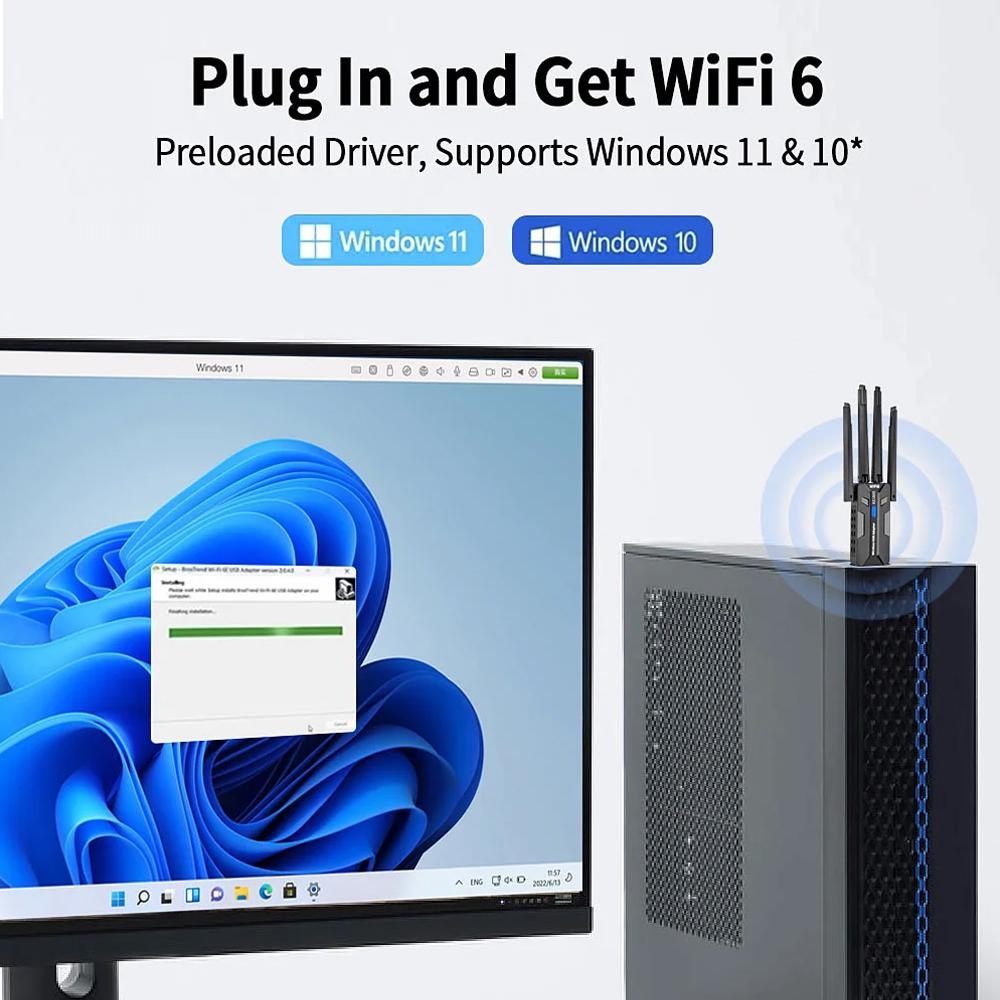 WiFi 6 USB 3.0 Adapter 1800 Mb – Pc Gaming Second Bewertung und Preis